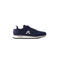 Brand: Le Coq Sportif Gender: Men Type: Sneakers Season: Spring/Summer PRODUCT DETAIL • Color: blue • Pattern: print • Fastening: laces • Sole: rubber • Lining: textile • Size (cm): 3 • Details: -sporty COMPOSITION AND MATERIAL • Composition: -33% synthetic -67% fabric Blue Lace-up Sneakers With Logo Print, Casual Blue Sneakers With Logo Print, Urban Blue Sneakers For Jogging, Urban Blue Sneakers For Running, Blue Sneakers With Elastic Laces For Jogging, Navy Casual Running Shoes With Cushioned Footbed, Casual Navy Running Shoes With Cushioned Footbed, Casual Running Shoes With Logo Print, Casual Navy Running Shoes For Streetwear