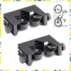 CyclingDeal Wall Clip Mount Rack - for MTB 1.5"-2.4" or Road Bike 23-28mm Tyre Width Bicycle Premium Quality Storage Clip Out 5th Wheel Toy Hauler, Wall Clips, Bicycle Storage, Wall Mount Rack, Wood Studs, Bicycle Tires