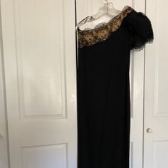 Bob Mackie - Black Lace Off One Shoulder - His Classic Style ! Designed Exclusively For Sara Fredericks Of Bonwit Teller's Couture Dept. Bob Mackie, Dress First, Black Lace, Classic Style, One Shoulder, Size 6, Couture, Womens Dresses, Lace