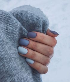 Winter Nail Gel Colors 2023 - 2024 18 Ideas: Embrace the Season with Stunning Nails - Women-Lifestyle.com Matte Finish Nails Art Designs, Every Nail Different Color Shades, Multi Colored Nails Winter, Blue January Nails, January Dip Nails, January Nails Ideas 2023, Nail Gelish, Gelish Colors, Art Inventory