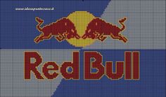 the red bull logo on a blue and white background