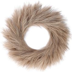 a fur circle on a white background