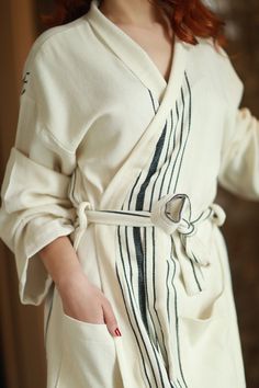 Purpose of usage; Turkish cotton robe, spa bath, boho robe, bridemaids robes, bridal party robes, robes for woman & for man, wedding robe, bridesmaid gift Made of %100 Cotton Dries very quickly, soft and light, Eco friendly, absorbs water better than towel. The robe the model wears is size S-M *S-M size: Bust:110cm(43''inches) -- Waist:109cm(42''inches) -- Low hip: 111cm(43''inches) Lenght: 102cm(40''inches) *L-XL size: Bust:121cm(47''inches) -- Waist:120cm(47''inches) -- Low hip: 122cm(48'' White Robe With Kimono Sleeves For Home, Cream Long Sleeve Robe For Sleep, Cream Long Sleeve Sleep Robe, White Wrap Robe For Daywear, White Long Sleeve Bathrobe, White Long Sleeve Bath Robe, Long White Robe For Home, Cream Long Sleeve Kimono For Loungewear, Long-sleeved Cream Summer Robe