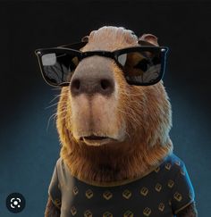 a bear wearing sunglasses and a t - shirt