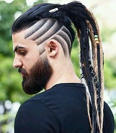 Hair style of boys Viking Haircut, Braids For Men, Long Curly Hair Men, Braid Styles For Men, Fishtail Braids, Shaved Hair Designs, Dreadlock Hairstyles For Men, Men Hairstyle, Viking Hair