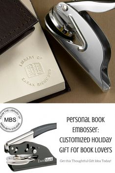 the personal book embosser is customized holiday gift for book lover's