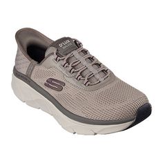 Enjoy longer walks with supportive comfort wearing Skechers Hands Free Slip-ins Relaxed Fit: D'Lux Walker 2.0 - Rezinate. Designed with our exclusive Heel Pillow, this vegan walking design features an engineered knit and synthetic upper with stretch laces, well-cushioned midsole, and a Skechers Air-Cooled Memory Foam comfort insole.Features: Memory Foam, ComfortClosure Type: Slip-OnFootwear Technology: Memory Foam InsoleUpper/Outer Base Material: 76% Textile, 24% SyntheticShoe Lining Material: T Slip-on Running Shoes With Arch Support For Sports, Slip-on Sneakers With Ortholite Insole For Outdoor Activities, Slip-on Low-top Sneakers With Gel Cushioning, Slip-on Low-top Running Shoes With Cushioned Footbed, Functional Walking Shoes With Gel Cushioning, Walking Shoes With Gel Cushioning, Athleisure Walking Shoes With Arch Support For Outdoor, Functional Lace-up Walking Shoes With Arch Support, Synthetic Walking Shoes With Arch Support For Sports