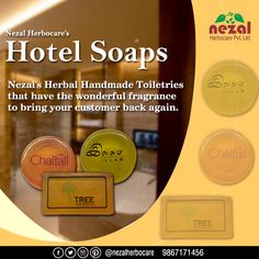 We are offering the widest range of Hotel Soaps to buyers across the country. The extensive range comprises Herbal Soap, Moisturizing Soap, Glycerin and more. Contact us here to order bulk orders. Visit https://goo.gl/cyL2ve #hotelsoap #herbalsoap #nezalherbocare Your Skin, Self Care, Moisturizer, Eco Friendly