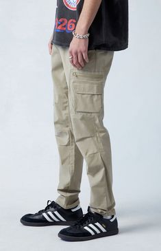 Get ready to conquer your day in style with PacSun's Eco Stretch Olive Slim Cargo Pants. These pants offer an adjustable drawstring waistline, convenient hand pockets, zip cargo pockets, and a straight leg with just the right amount of stretch, ensuring both functionality and comfort for your day.

Learn more about PacSun eco items