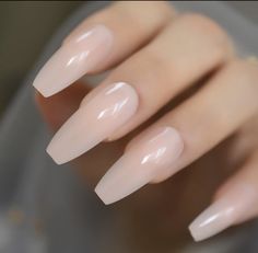 Full Nail Tips, Long Press On Nails, Nail Shimmer, French Nail Art, Peinados Fáciles Para Cabello Corto, Metallic Nails, Ballerina Nails