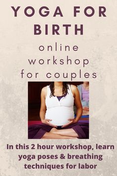 yoga for birth online workshop poster