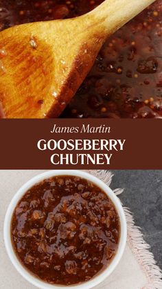 James Martin Gooseberry Chutney Gooseberry Chutney Recipes, Gooseberry Jelly, Blackberry Chutney, Gooseberry Chutney, Gooseberry Recipes, Gooseberry Jam, James Martin Recipes, Dry Mixes, Relish Recipes