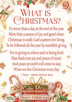 a christmas card with the words what is christmas?