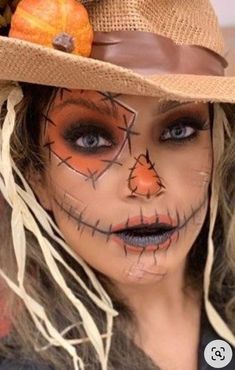 Scary Scarecrow Makeup, Scarecrow Costume Diy, Scary Scarecrow, Scarecrow Halloween