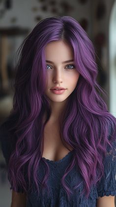 ✨ Phenomenal Deep Plum Hair 51 Fall hair colors dark Inspiration 🔮 Long Purple Hair With Bangs, Pretty Brunettes, Hair Colors For Dark Hair, Deep Plum Hair, Fall Hair Colors Dark, Hair Colors Dark, Long Purple Hair, Dark Inspiration, Purple Hair Color