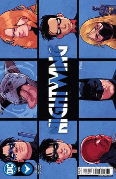 the cover to an animated comic book with many different faces and haircuts on them