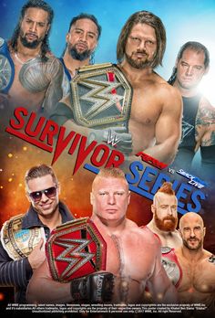 the wwe superstars and their names are shown in this promotional poster for survivor series