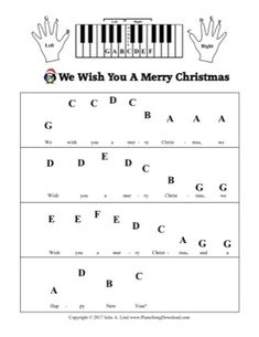 we wish you a merry christmas piano worksheet