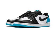 The Air Jordan 1 Low OG “UNC” is a colorway of the low-top version of the classic basketball shoe that shows appreciation for Michael Jordan’s alma mater, the University of North Carolina.  The Jordan 1 Low OG “UNC” salutes the UNC Tar Heels by featuring the school’s team uniform colors on its design.  The Jordan 1 Low OG is based on the original silhouette of the low-top basketball shoe from 1985, and it features panels and branding that are consistent with the original design.  As for this col Unc Shoes, Air Jordan 1 Low Unc, Jordan 1 Low Unc, White Forces, Top Basketball Shoes, Tar Heels, Nike Air Jordan 1, Air Jordan 1 Low, Jordan 1 Low