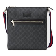 GUCCI Men's Single-Shoulder Bag Black/Grey 474137-K5RLN-1095 (Stripe/Leather/Messenger Bag) Gucci Messenger Bags, Gucci Purse, Gucci Purses, Random Images, Small Messenger Bag, Bag Sewing, Canvas Messenger Bag, Gucci Gucci, Gucci Shoulder Bag