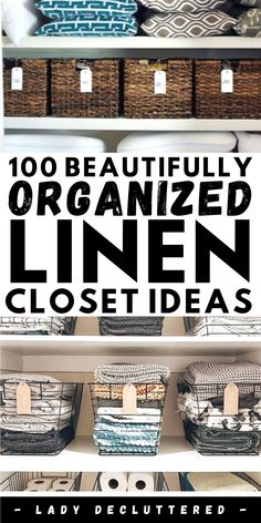 100 Beautifully Organized Linen Closet Ideas Linen Closet Ideas, Linen Closet Organization Hallway, Small Linen Closet Organization, Linen Closet Organization Ideas, Hall Closet Organization, Linen Closet Design, Closet Organization Solutions, Linen Closet Shelves, Linen Closet Makeover