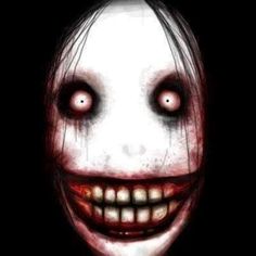 the poster for jeff the killer starring in horror film, it looks like he's smiling