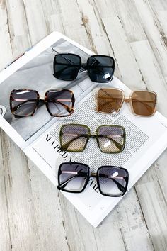 Details: These are a guaranteed show stopper. These must have sunglasses feature an oversized gradient design. - Square glasses- Plastic rim 2.5 X 5.8" Approx Gradient Design, Design Square, Square Glasses, Gradient Sunglasses, Must Haves, Square Sunglass, 404 Not Found, Not Found, Sunglasses