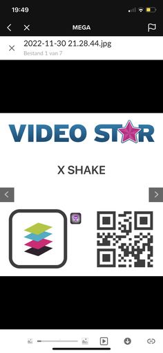 the video star app on an iphone