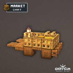 an image of a building made out of blocks and bricks with the words market cart on it