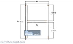 a drawing of the size and measurements of an enclosure