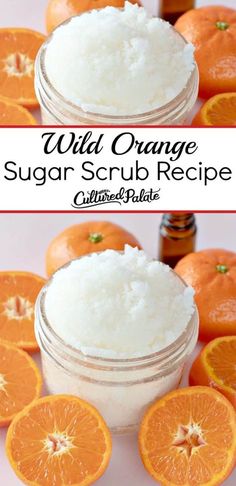 Homemade Bath Scrub, Orange Sugar Scrub, Diy Body Scrub Recipes, Diy Sugar Scrub Recipe, Bathroom Diy Ideas, Bath Scrub, Diy Sugar Scrub, Bath Scrubs, Body Scrub Recipe