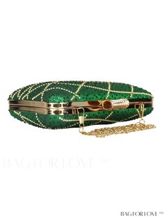 BagForLove - Green Rhinestone Chain Evening Clutch: Luxurious Party Bag with Decorative Rhinestones Product Description Color Green Details Rhinestone Strap Type Chain Pattern Type All Over Print Bag Size Mini Type Envelope Bag Material Glitter Composition 100% Metallized Fibres Size Chart INCH CM Bag Height Bag Length Bag Width Strap Length 5.5 inch 7.9 inch 2.4 inch 47.2 inch Bag Height Bag Length Bag Width Strap Length 14 cm 20 cm 6 cm 120 cm Details Pictures Similar Products h2 { text-align: Green Evening Bag With Chain Strap, Green Rhinestone Clutch Evening Bag, Green Rhinestone Party Evening Bag, Green Rhinestone Party Bag, Luxurious Party, Exquisite Decor, Chain Pattern, Rhinestone Chain, Envelope Bag