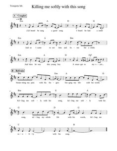 Free Trumpet Sheet Music, Trumpet Jazz Sheet Music, B Flat Trumpet Sheet Music, Sheet Music For Trumpet, Trumpet Solos Sheet Music, Trumpet Sheet Music Popular Songs, Trumpet Music Sheets, Free Flute Sheet Music