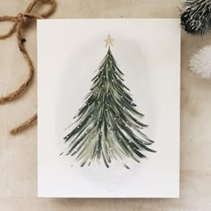 Merry Tree art print - Coley Kuyper Art Watercolor Christmas Tree, Christmas Card Art, Watercolor Christmas Cards, Art Carte, Tree Cards, Diy Christmas Cards, Watercolor Christmas, Holiday Greeting Cards, Christmas Paintings