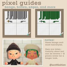 pixell guides for anime characters and their expressions