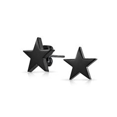 Black Star Earring, Unisex Earrings, Cute Stud Earrings, Black Stud Earrings, Stud Earrings For Men, Star Stud Earrings, Earrings For Men, Black Stud, Jewelry Black