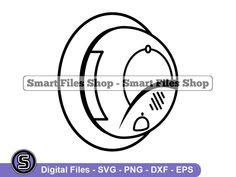 a black and white drawing of a circular object with the words smart files shop on it