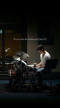 Whiplash Quotes, Instrument Room, Whiplash Movie, Band Stage, Drums Wallpaper, Damien Chazelle, Playing Drums, Light Festival