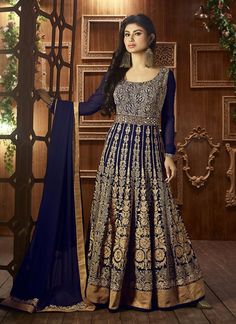 Bridal Anarkali Suits, Orang India, Georgette Anarkali Suits, Georgette Anarkali, Gaun Fashion, Salwar Kamiz, Designer Anarkali, Utsav Fashion