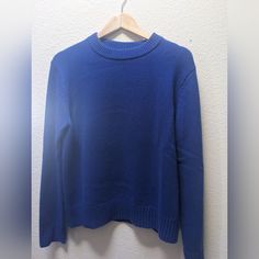 Nwt Sold Out Sweater So Cozy 100% Cashmere Lightweight Knit Is Perfect For Fall And Layering. Jenni Kayne, Oversized Crewneck, Scoop Neck, Cashmere, Crew Neck, Knitting, Blue, Women Shopping, Color