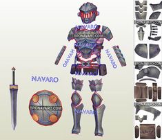 Goblin Slayer Cosplay Armor | Goblin Slayer Eva Foam Template | Goblin Slayer Cosplay Pattern | Goblin Slayer Eva Foam | Goblin Slayer DIY Armor #goblinslayer #cosplay #evafoam #pepakura #bronavaro Samurai Gear, Deadpool