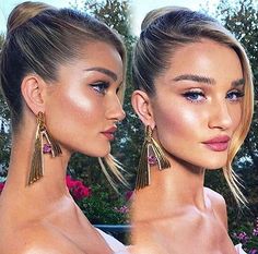 ROSIE H-W - 09/27/2018 AT THE HOTEL RITZ PARIS - PFW Natural Prom Makeup, Make Up Inspiration, Dewy Makeup, Soft Glam Makeup, Makeup Idea, Braut Make-up, Bridal Makeup Looks, Photo Makeup, Rosie Huntington Whiteley