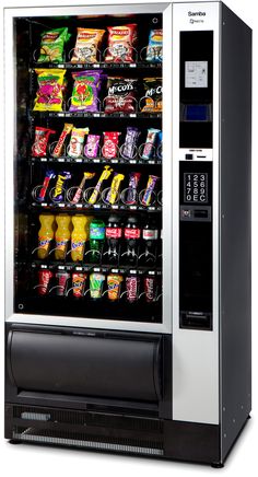 a vending machine that is filled with drinks and snacks