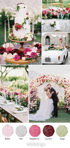 wedding color palettes for the bride and groom