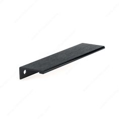 a black metal shelf on a white background with an empty space for the object to be seen