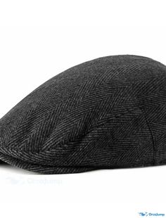 OrcaJump - Mens Striped Beret Hat, Vintage Fall Flat Cap, Hunter Newsboy Cap Casual Black Beret For Outdoor Use, Casual Black Beret For Outdoor, Classic Black Flat Cap, Casual Black Beret Cap, Black Casual Beret, Casual Black Beret, Hunting Caps, Striped Hat, Fall Flats