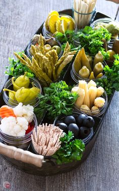 a tray filled with different types of food