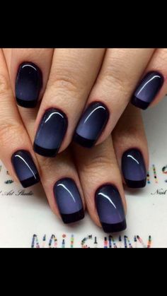 Gorgous! Easy Nail Designs, Business Nails, Unghie Sfumate, Finger Nail Art, Nails Easy, French Nail Designs, Ombre Nail Designs, Black Nail, Trendy Nail Design