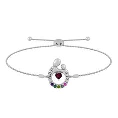 Celebrate everlasting love with this beautiful Mother and Child® color stone bolo bracelet. This endearing design symbolizes the eternal bond between a mother and child. You may personalize with the colored stones of your choice and by engraving any special sentiment. Bolo Bracelet, Family Coloring, Jared The Galleria Of Jewelry, Colored Stones, Everlasting Love, Color Stone, Personalized Family, Mother And Child, A Mother