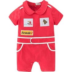 Super chic and fun red/blue car racer romper costume. 3 sizes available for baby boys ages 6-24 months. A perfect gift for your little one! Size: 18-24 Months.  Gender: male.  Age Group: infant. Car Racer Costume, Racer Costume, Car Racer, Red Baby, Blue Car, Red Car, Long Sleeve Bodysuit, Toddler Outfits